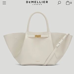 NWT Demellier The Midi New York White / Sand Bag